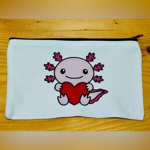 Cute Axolotl Pouch with Heart